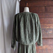 Load image into Gallery viewer, Vintage Green Cotton Twill Jacket and Skirt Set
