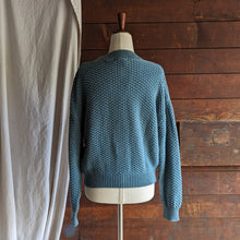Load image into Gallery viewer, 90s Vintage Blue Cotton Cardigan
