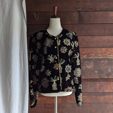 Load image into Gallery viewer, 90s Vintage Royal Crest Velvet Jacket
