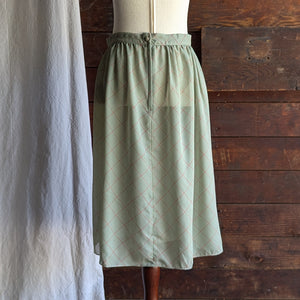 70s/80s Vintage Sheer Green Poly Skirt