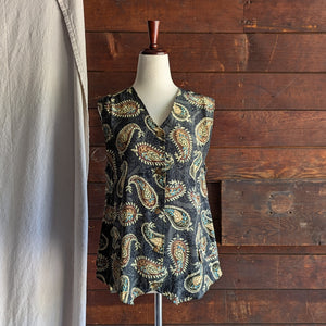 90s Vintage Sleeveless Silk Top