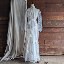 Load image into Gallery viewer, 70s Vintage White Prairie Styled Lace Gown
