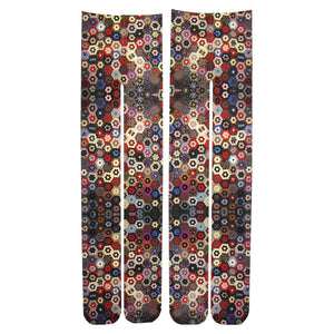 "Honeycomb Quilt" Printed Art Tights