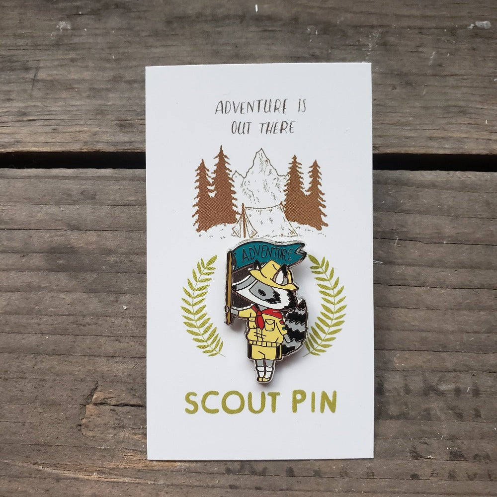 Raccoon Scout Enamel Pin