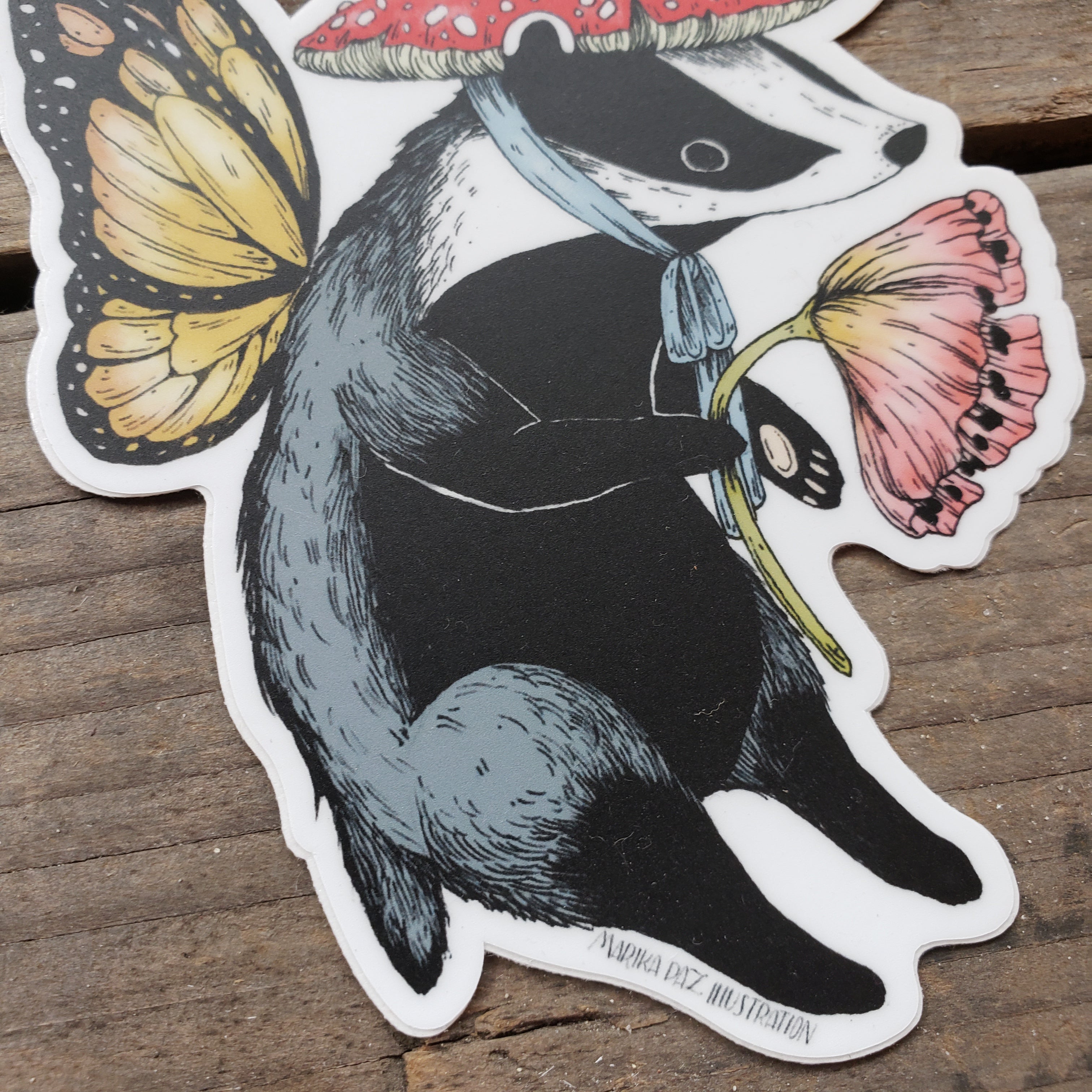 Badger Fairy Vinyl Sticker
