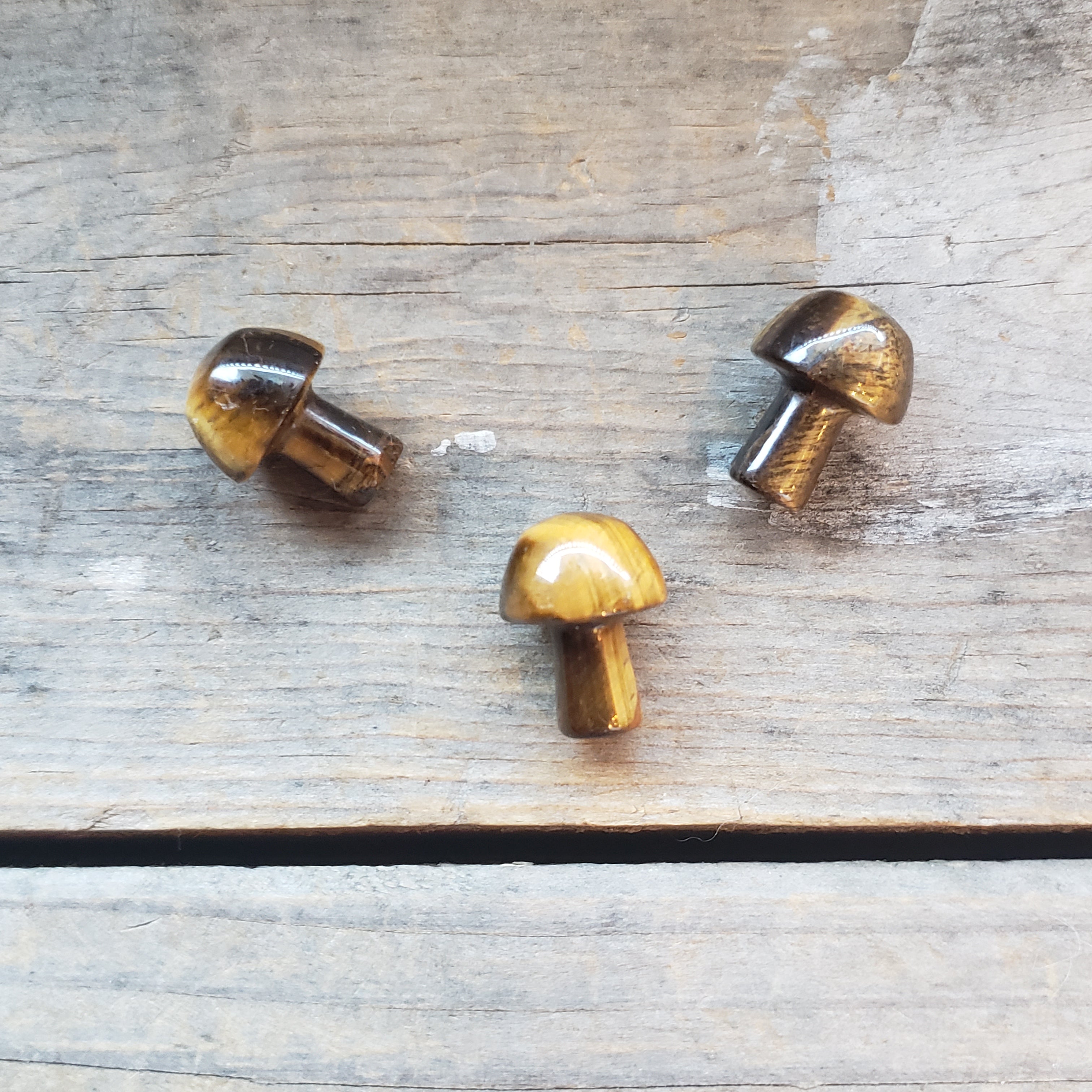 Tiny Polished Crystal Mushroom Pocket Stones