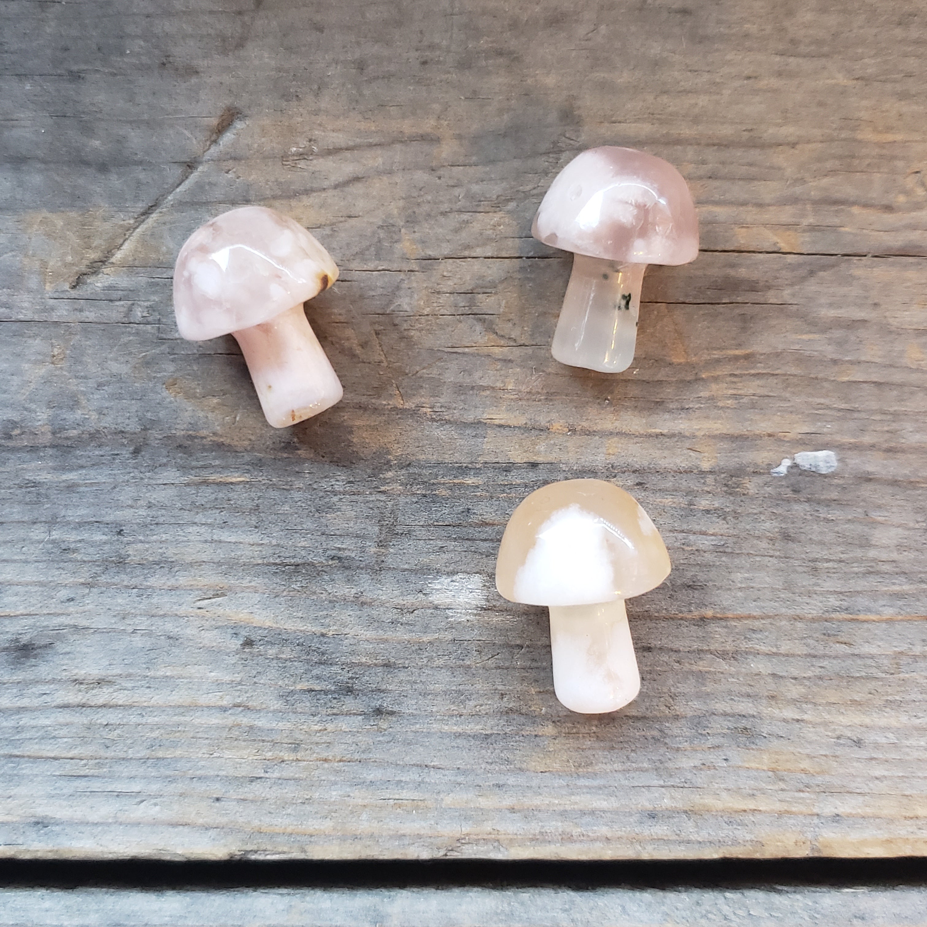 Tiny Polished Crystal Mushroom Pocket Stones