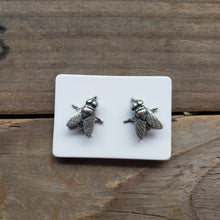 Load image into Gallery viewer, Sterling Silver Fly Stud Earrings

