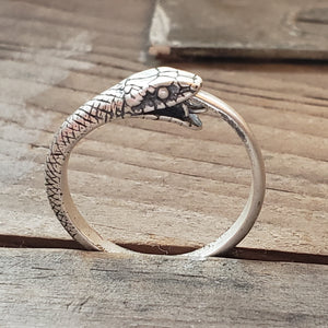 Sterling Silver Ouroboros Snake Ring