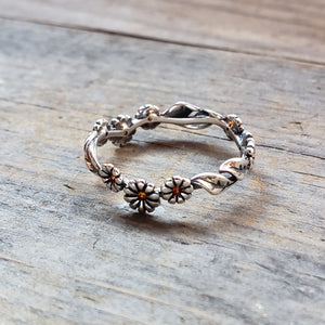 Sterling Silver Daisy Crown Ring