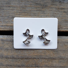 Load image into Gallery viewer, Sterling Silver Ginko Leaf Studs
