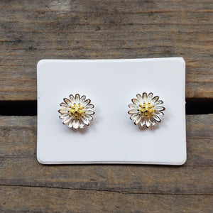 Sterling Silver Daisy Studs
