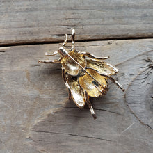 Load image into Gallery viewer, Gold Toned Enamel Bee Brooch
