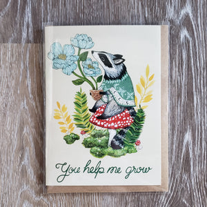 "You Help Me Grow" Greeting Card