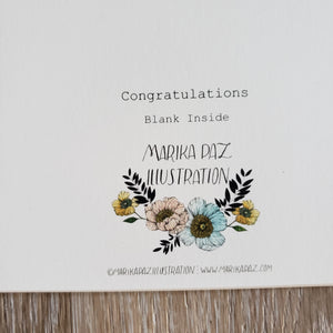 "Congratulations" Mushroom Greeting Card