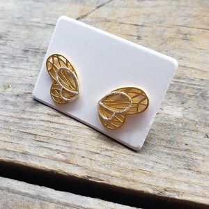 Gold Plated Fairy Wing Studs