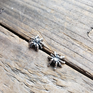 Tiny Sterling Silver Tarantula Earrings
