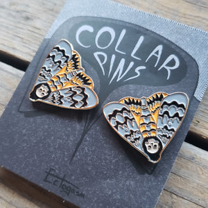 Death's Head Moth Collar Pin Set