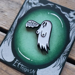 "Boooobs" Ghost Enamel Pin