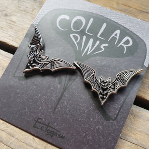 Bat Collar Pin Set