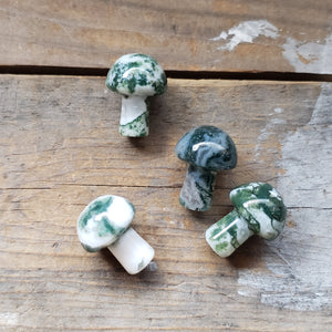 Tiny Polished Crystal Mushroom Pocket Stones