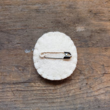 Load image into Gallery viewer, Tiny Embroidered Stump House Brooch
