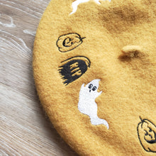 Load image into Gallery viewer, Embroidered Halloween Beret
