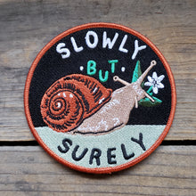 Load image into Gallery viewer, &quot;Slowly But Surely&quot; Snail Iron-On Patch
