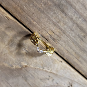 Gold Plated Laurel Ring
