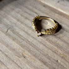 Load image into Gallery viewer, Gold Plated Laurel Ring
