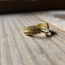 Load image into Gallery viewer, Gold Plated Laurel Ring
