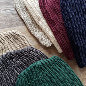 Cotton Knit Beanies made in Portland Oregon