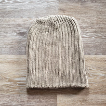 Load image into Gallery viewer, Tea Brown  Cotton Knit Beanie. Made in Portland Oregon.
