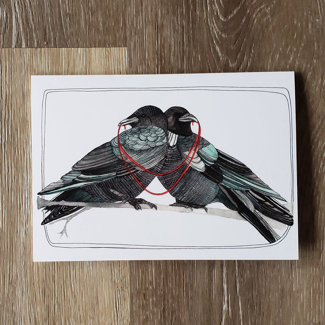 Two Crows Greeting Card
