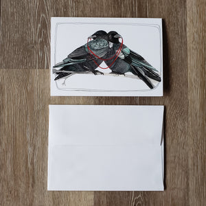 Two Crows Greeting Card