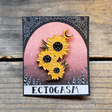 Load image into Gallery viewer, Moonlit Sunflowers Enamel Pin
