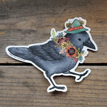 Load image into Gallery viewer, Crow in a Cap Vinyl Sticker
