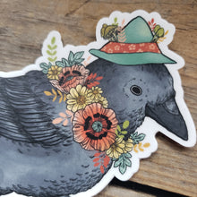 Load image into Gallery viewer, Crow in a Cap Vinyl Sticker
