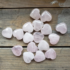Tiny Rose Quartz Heart Pocket Stone