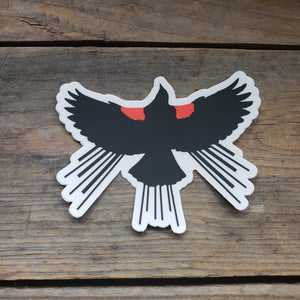 Red Winged Blackbird Vinyl Sticker