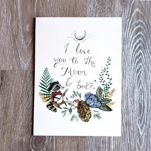 "To the Moon and Back" Greeting Card