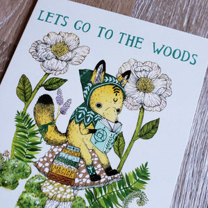 "Let's Go to the Woods" Greeting Card