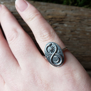 Sterling Silver Infinity Snake Ring (size 7-8)