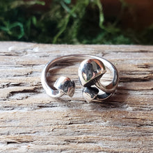 Load image into Gallery viewer, Sterling Silver Adjustable Mushroom Trio Ring
