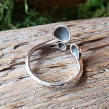 Load image into Gallery viewer, Sterling Silver Adjustable Mushroom Trio Ring
