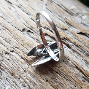 Sterling Silver Cicada Ring (size 7-8)