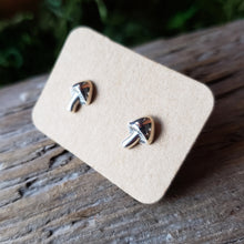 Load image into Gallery viewer, Tiny Sterling Silver Mushroom Studs
