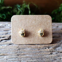 Load image into Gallery viewer, Tiny Gold Plated Acorn Studs
