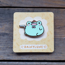 Load image into Gallery viewer, Cowboy Frog Enamel Pin
