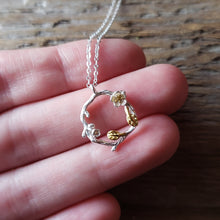 Load image into Gallery viewer, Sterling Silver Blossom Hoop Necklace
